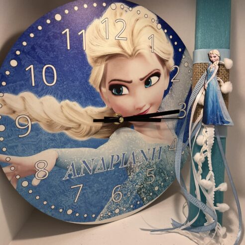 Ρολόι με λαμπάδα Elsa mairyland.gr