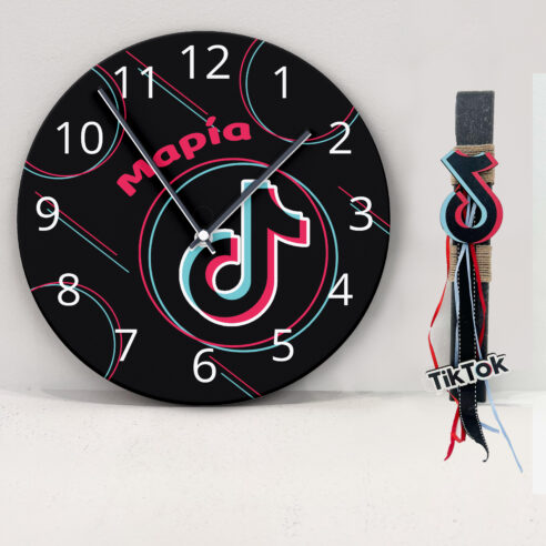 Λαμπάδα Tik Tok με ρολόι και όνομα