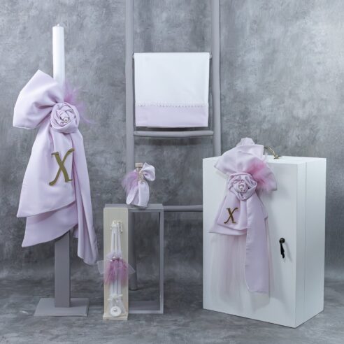 Χειροποίητο Σετ βάπτισης για Κορίτσι Lilac