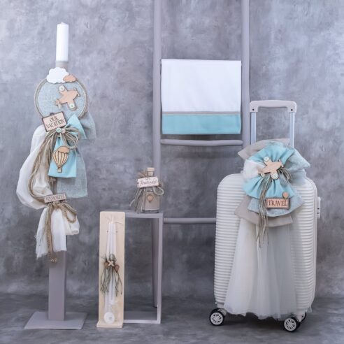 Χειροποίητο Σετ βάπτισης για Αγόρι Ταξίδια