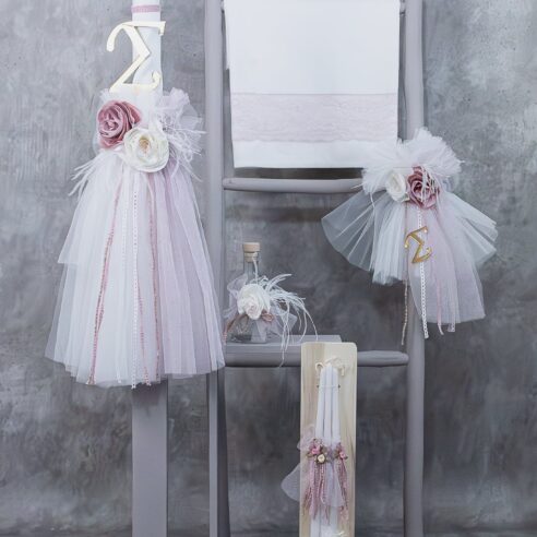 Χειροποίητο Σετ βάπτισης για Κορίτσι Flowers