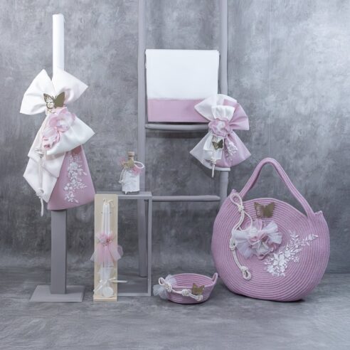 Χειροποίητο Σετ βάπτισης για Κορίτσι Butterfly