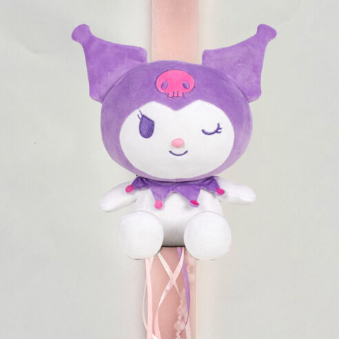 Λαμπάδα Kuromi με λούτρινο αρκουδάκι