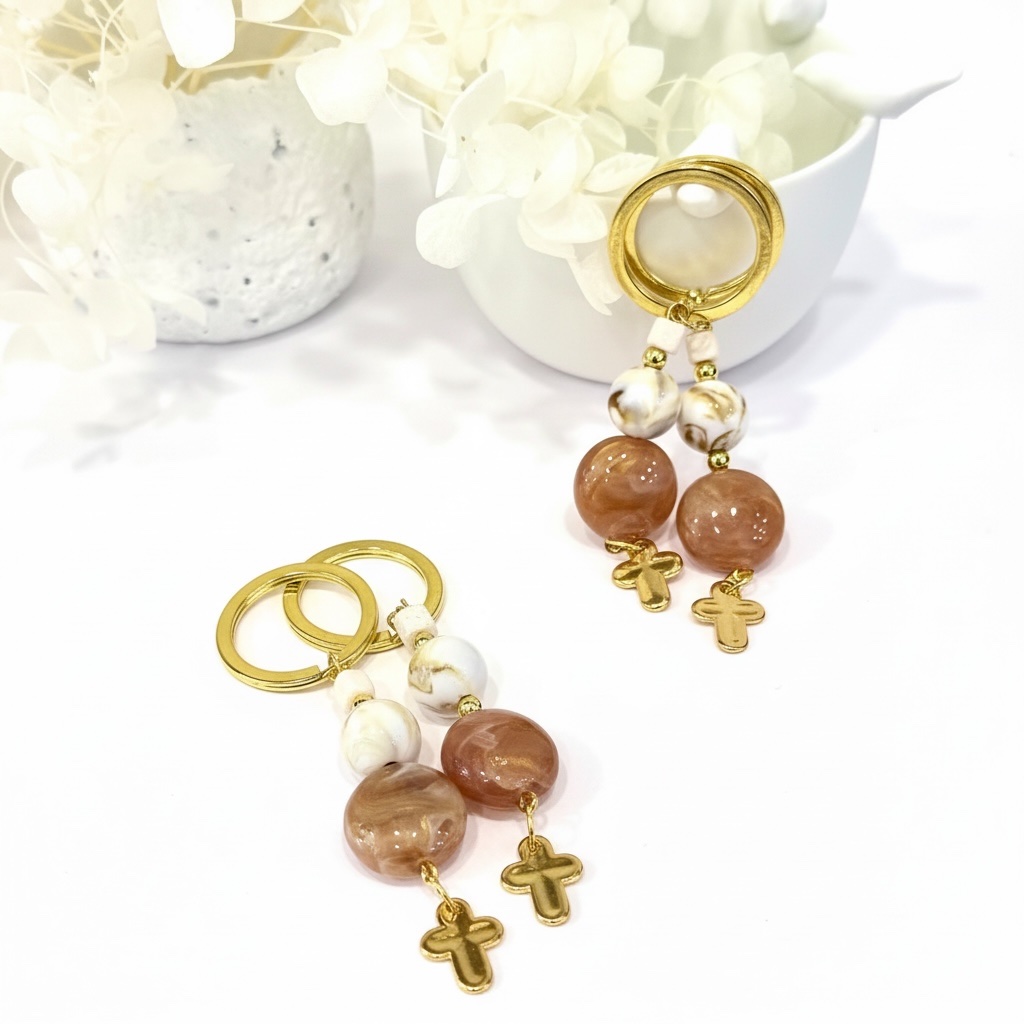 GP.40 Μπρελόκ με κυκλαδίτικο σταυρό 24Κ.