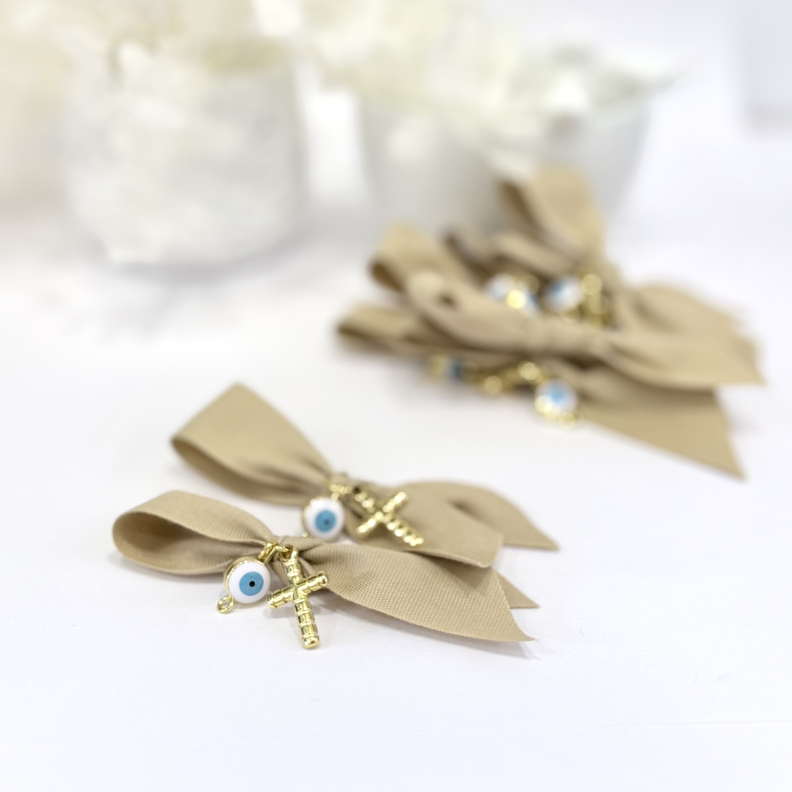 GP.42 Πέτου με ματάκι και σταυρό 24Κ.