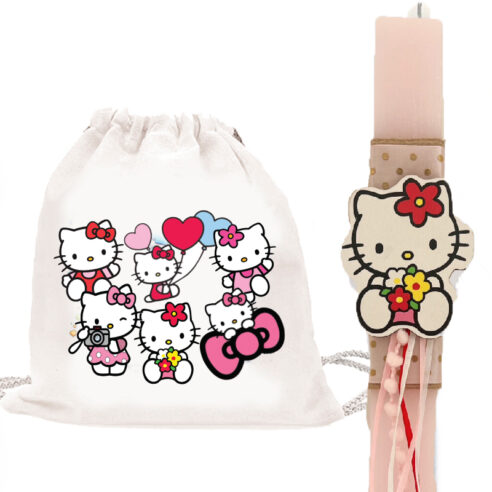Λαμπάδα Hello Kitty με σακίδιο πλάτης Hello Kitty